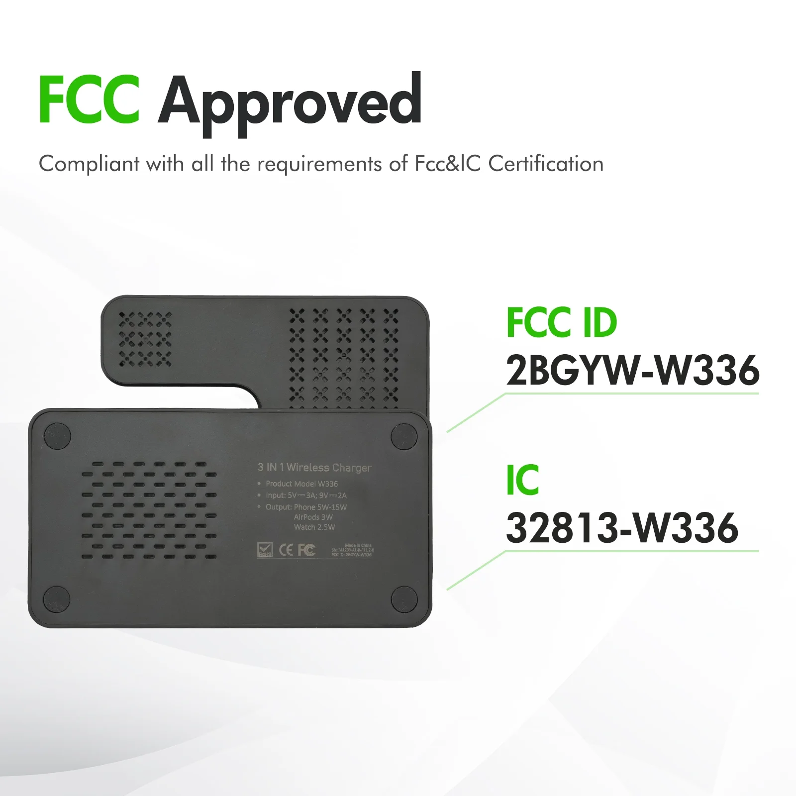 Wireless Charger,Magnetic Charging Stand Compatible with iPhone 17 16 15 14 13 12 11 Pro Max Plus XS XR X 8,Charger for Apple Watch 9 8 7 6 5 4 3 2 SE, for AirPods 3 2 Pro,3 in 1 Charging Station - Image 5