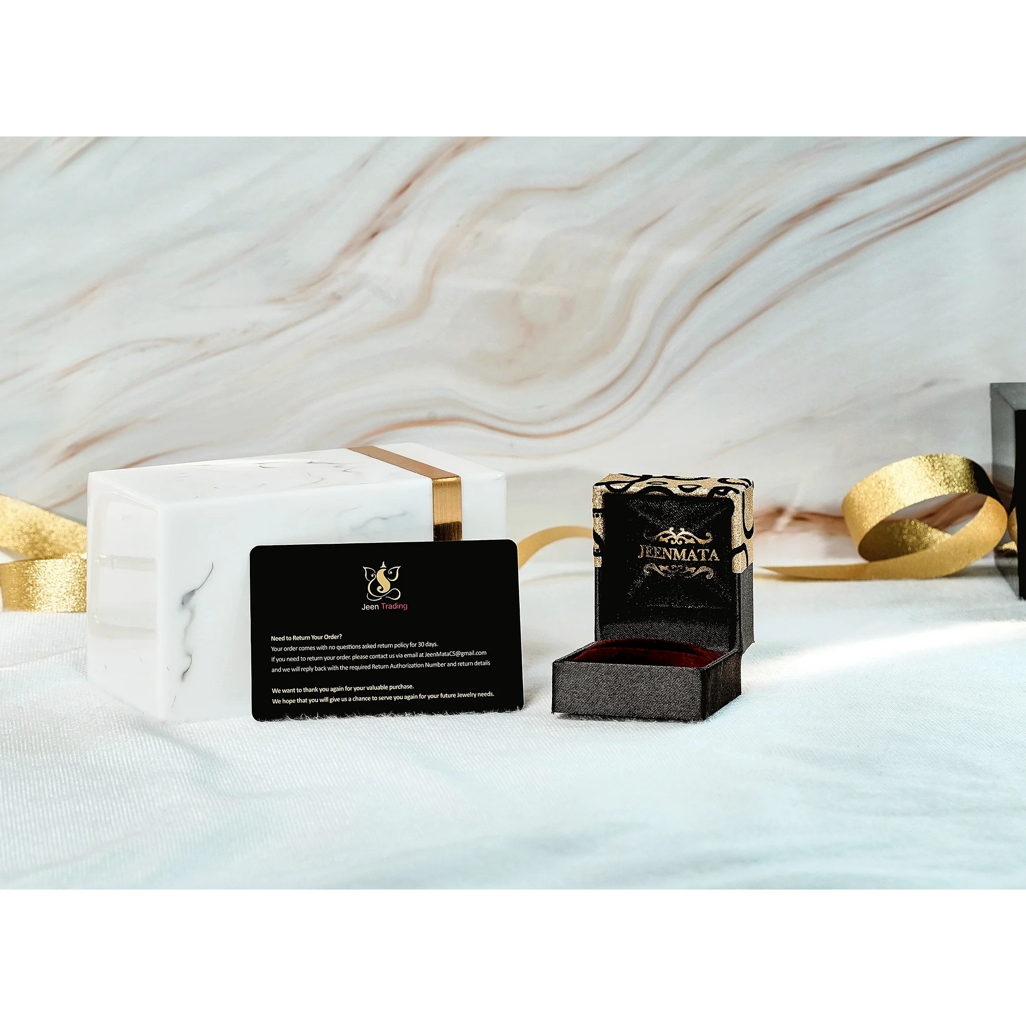 JeenMata 1 Carat Princess Cut Moissanite Engagement Ring - Bridal Set - Double Halo Ring - Cluster Ring - 18k White Gold Plated for Women - Image 5