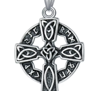 WINNICACA Nordic Viking Cross Necklace Sterling Silver Irish Celtic Pendant Religious Jewelry Birthday Anniversary Fathers Day Christmas Gifts for Men